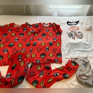3 Pairs Big Boys Cotton Disney Marvel Gap And Carters Pajamas